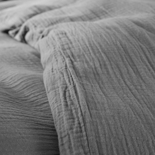 Duvetset "Noah" Gaze de Coton 240 x 220 för säng 2 Platser 140 till 160 cm - Noah Ardoise