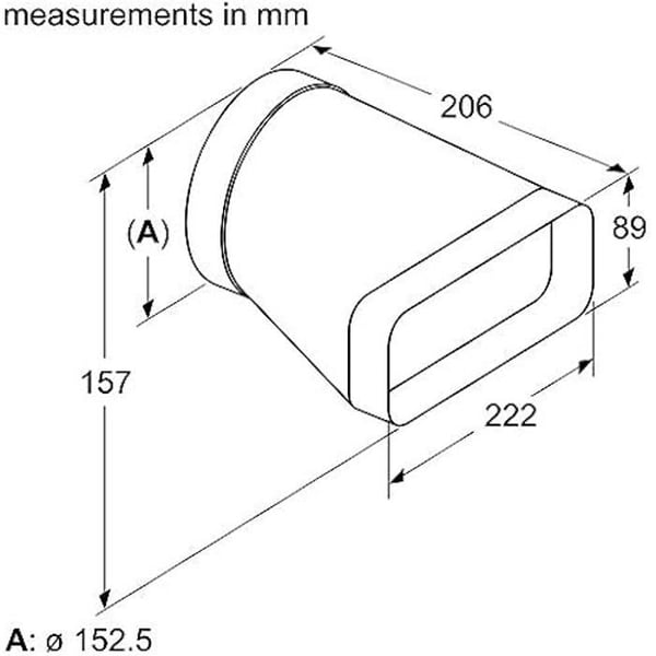 Tillbehör för värme - BOSCH - HEZ9VDSI0 - Platt och rund adapter - 150 mm i diameter