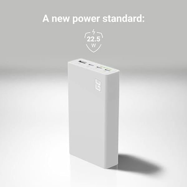 Green Cell PowerPlay20s 20 000 mAh 22,5 W PD USB C Externt batteri - Vit