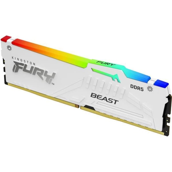 Muisti DDR5 - KINGSTON - FURY Beast White RGB EXPO - 32 Go (2 x 16 Go) - 6000 Mhz - CL30
