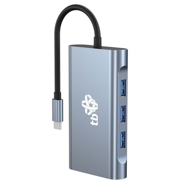 HUB USB - TB PRINT - AKTBXVA8W1UHVRJ - 8-i-1 adapter - HDMIx2 - USB VGA RJ45 PD