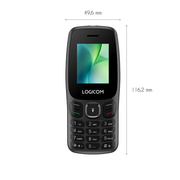 Mobiltelefon - LOGICOM - Posh 405 - 1,77'' - Dubbel SIM - 48 Mo - Svart