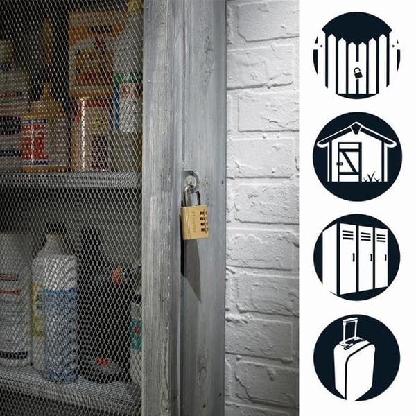 Master Lock 604EURD Aluminium Gult 40mm Kombinationshänglås