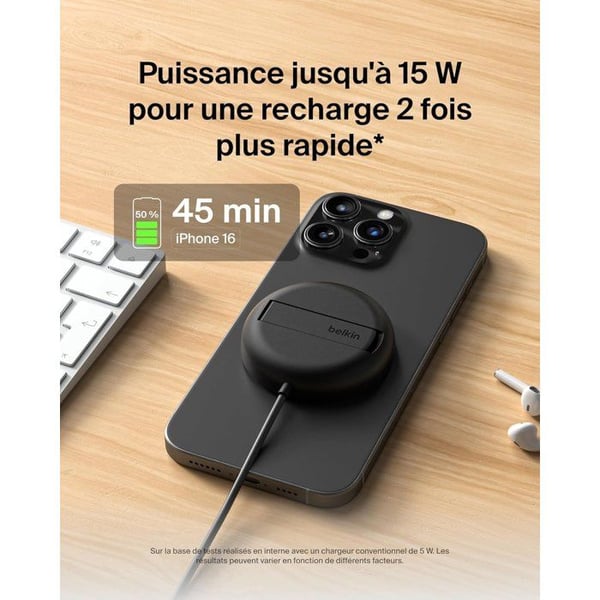 Laddningsplatta - BELKIN - USB-C - 15 W - Svart
