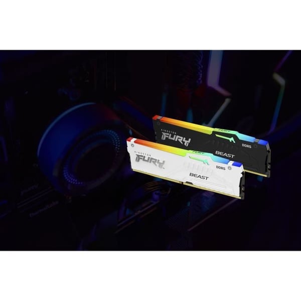 Muisti DDR5 - KINGSTON - FURY Beast White RGB EXPO - 32 Go (2 x 16 Go) - 6000 Mhz - CL30