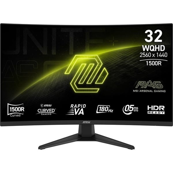 Curved PC Gamer-skärm - MSI - 32'' - QHD - 180Hz - VA-panel - 0,5 ms - RAPID VA