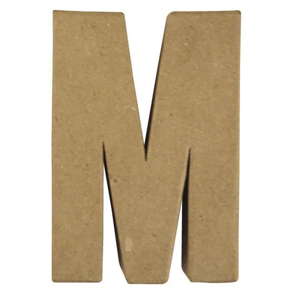 Pappersbrevmocka - FSC Återvunnen - 'M' - 15x10,5x3cm - Brun - Mixad