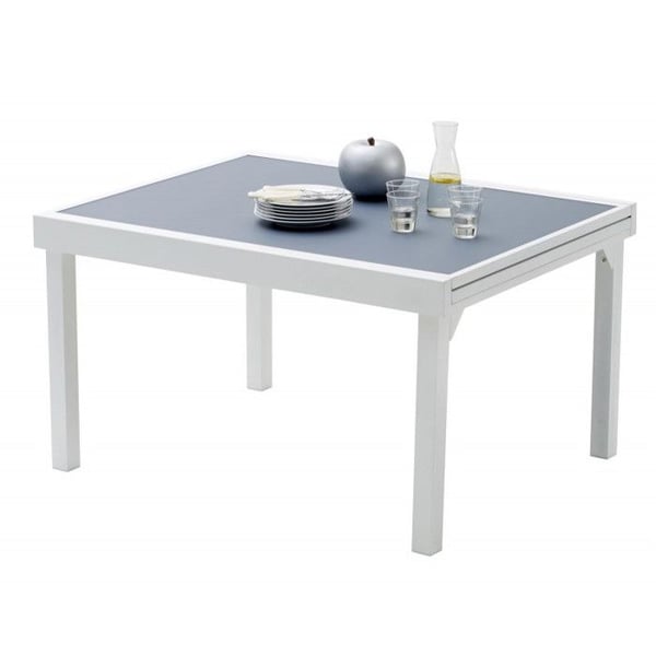 Modulo T 6/10 Full White Glass Trädgårdsbord Wilsa Garden
