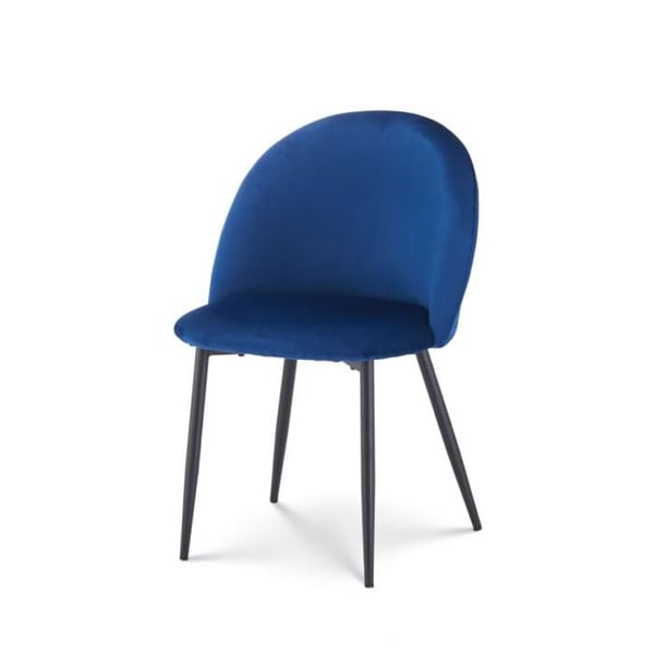 Set om 4 ISALYS stolar i mörkblå sammet