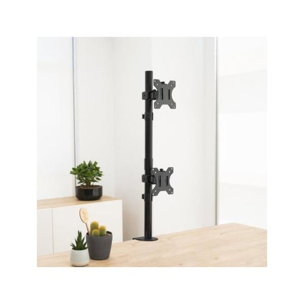 TooQ DB1233TNV-B skrivbordstöd för 2 skärmar 13-32" vertikalt svart stål
