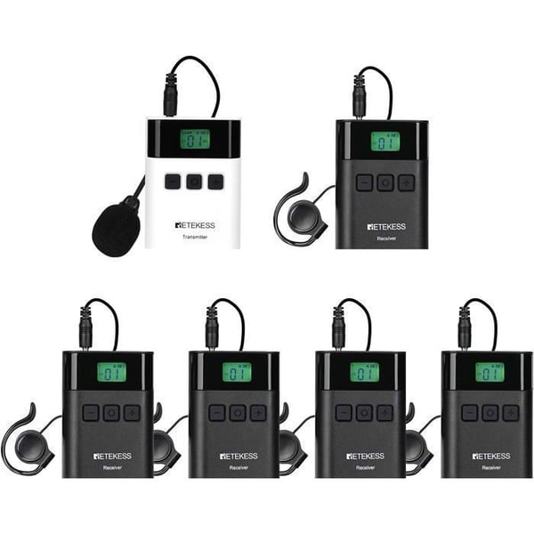 Retekess TT122 Trådlöst Kallsystem, Turistguide-system, 150M, 2.4G, Enkel & Grundläggande, för Turism, Fabriksturer