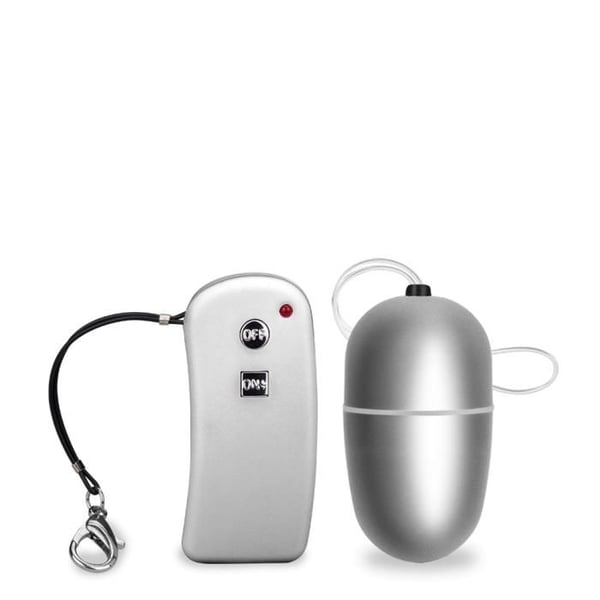 Brava fjärrkontroll Vibrerande Ägg - M - Fjärrstyrd vibrator för par - Silver
