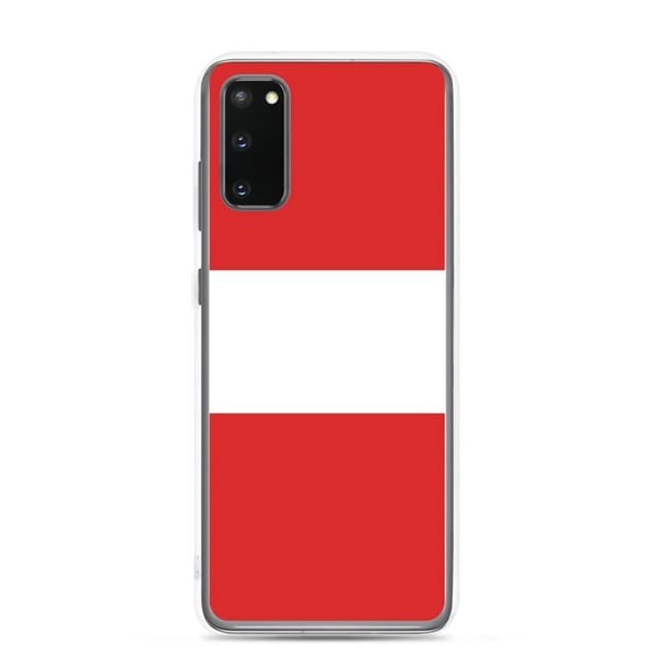 Telefonfodral – Peru's flagga – Kompatibel med Samsung Galaxy S24 – Mjukt fodral – Slitstarkt och stötbeständigt – Pixelforma