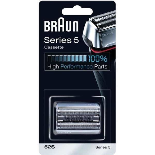 Ersättningskassett - BRAUN - 52S - För Series 5 elektrisk rakapparat - Silver
