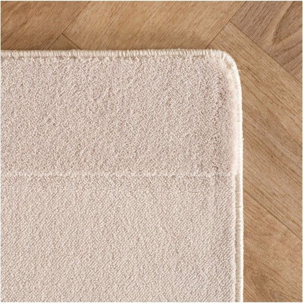Boho Skandinavisk matta i enhetlig krämfärg, mjuk, lättskött, tvättbar med 3D-effekt, matta för vardagsrum och sovrum...