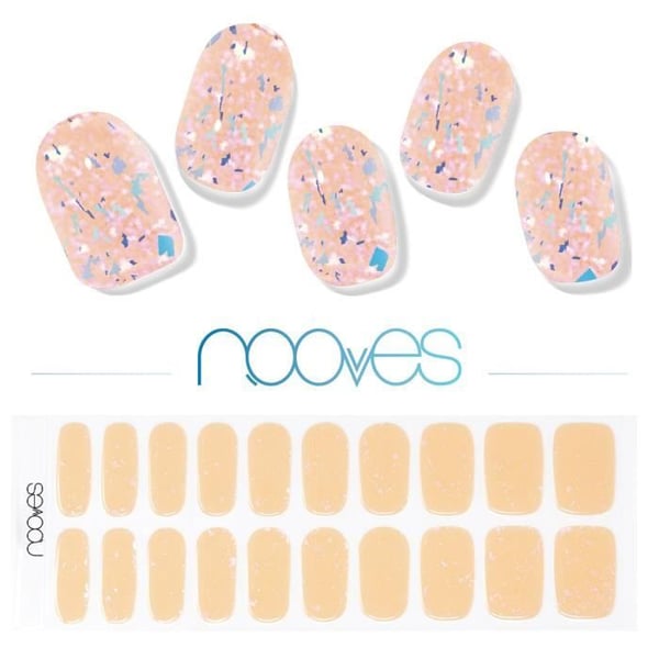 Premium Förhärdade Gel Nagelklistermärken - NOOVES - Peach Galetter - Gel Nagelstickers