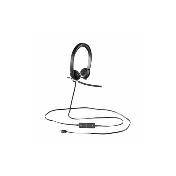 Hörlurar - Trådad - Logitech - H650E - USB - Stereo mikrofon - Svart
