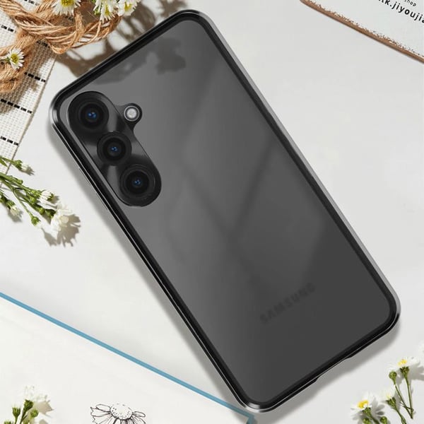Heltäckande skal för Samsung S24 Hård baksida Härdat glas - AVIZAR