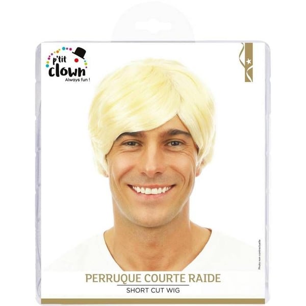 Perruque - LITEN CLOWN - NICK - Man - Kort - Blond