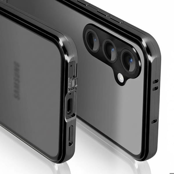 Heltäckande skal för Samsung S24 Hård baksida Härdat glas - AVIZAR