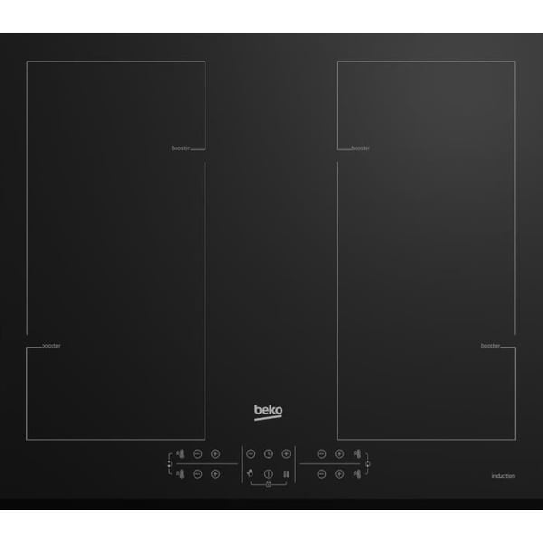 Induktionshäll - BEKO - 4 brännare - 60 cm - HII64206F2MT