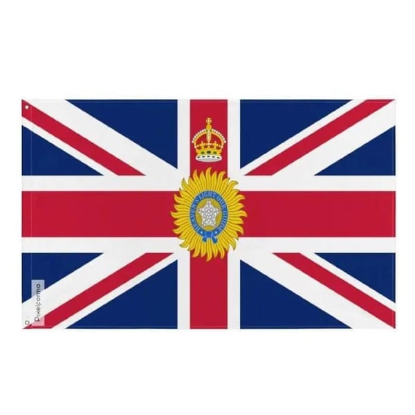 Guvernörsgeneralsflagga från Indien – 60 x 90 cm – Polyester – Öljett i järn – Hållbar