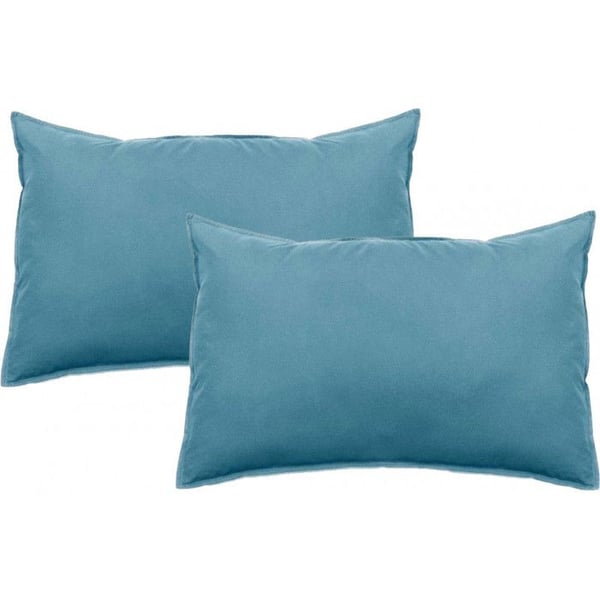 Set med 2 kuddöverdrag Palace i 100% tvättad bomull 63 trådar/cm² Vent du sud - Palace Topaz - Set med 2 kuddöverdrag 50 x 70 cm