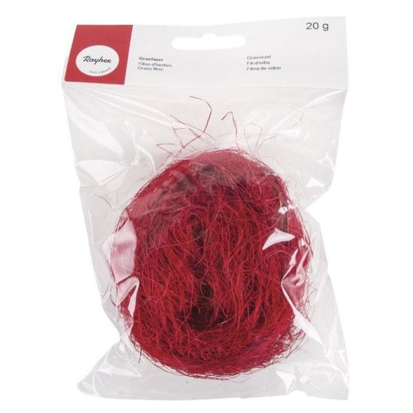 Gräsfiber, röd, Påse 20g
