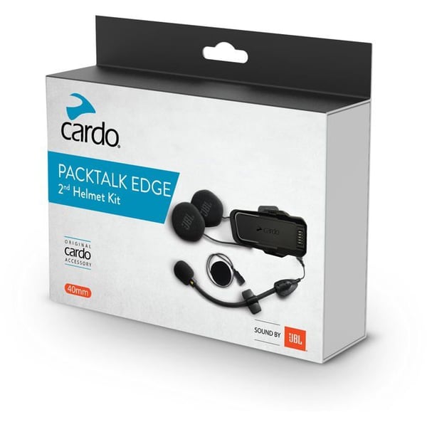 Intercom moto bluetooth - Cardo - Packtalk Edge JBL - Son JBL - Kommunikation upp till 1,6 km - Uppladdningsbar USB