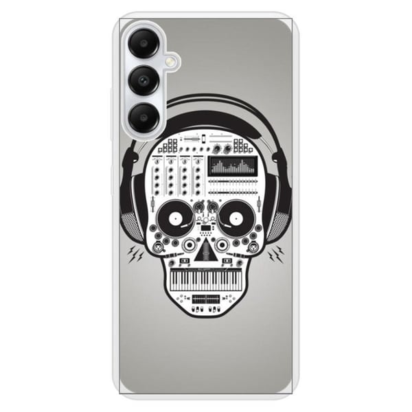 Coque i förstärkt silikon med tryck kompatibel med Samsung Galaxy A05S Skull Music