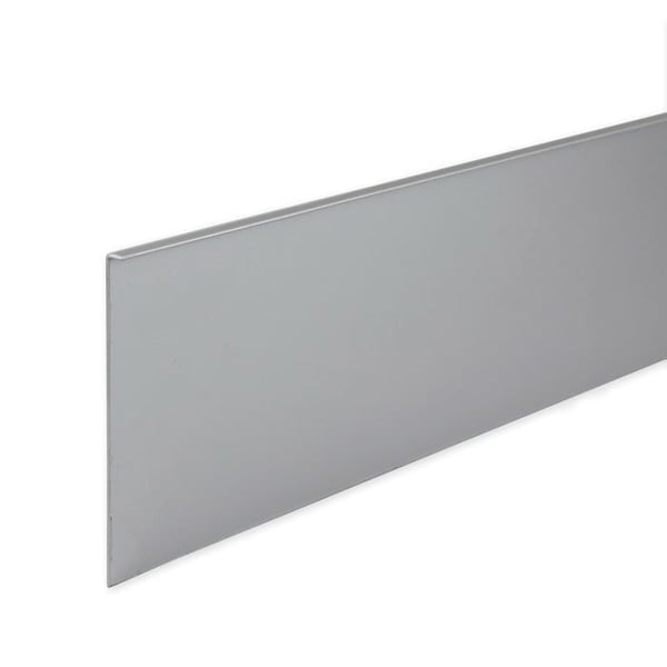 PROVISTON Plint att limma H 80 mm l 11 mm L 2500 mm anodiserad aluminium silver att skruva.