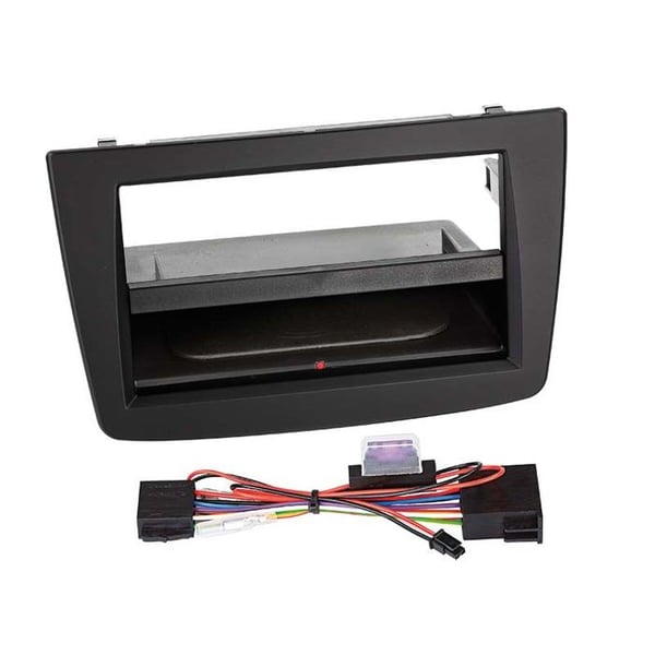 2-DIN fasadadapter för soft touch Inbay Alfa Romeo Mito 2008-> svart