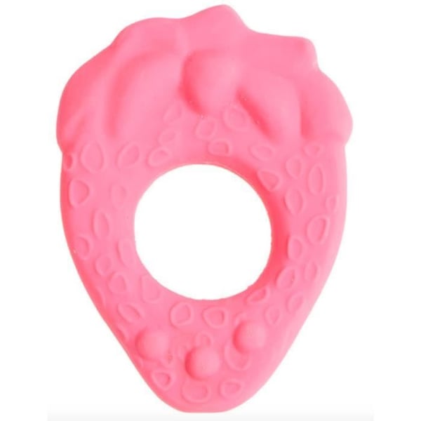 LANCO Strawberry tandring - Från födseln - Rosa - Girl - Naturgummi - 6,5x1,5x10 cm