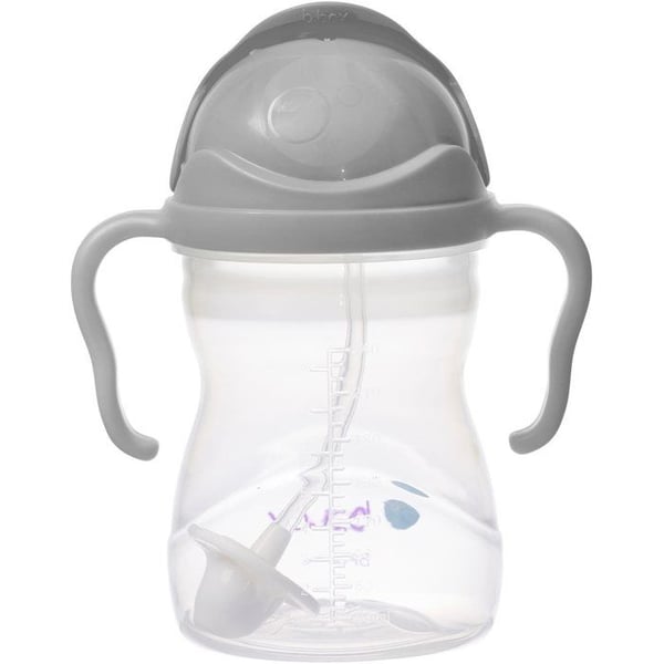 Baby kop - B.BOX - Krus med sugerør - 240 ml - Grå - Tåler opvaskemaskine