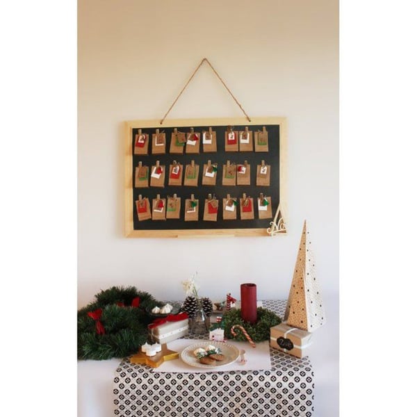 MégaCréa DIY - Tavel i skiffer och trä 88 x 66 x 1,5 cm