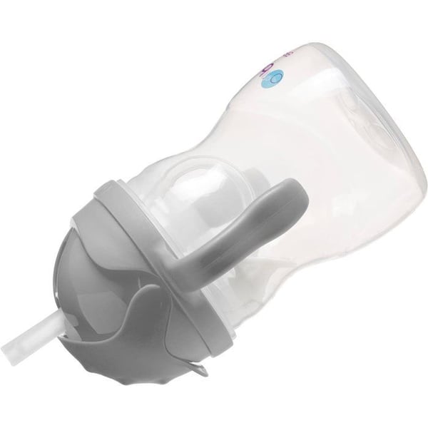 Baby kop - B.BOX - Krus med sugerør - 240 ml - Grå - Tåler opvaskemaskine