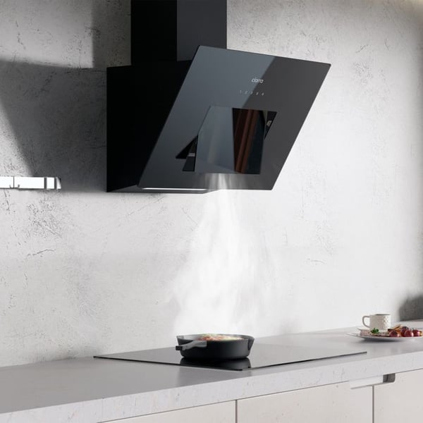 CIARRA Lutande huva 60 cm Wi-Fi-ansluten Booster A+++ LED-skärm med automatisk öppning