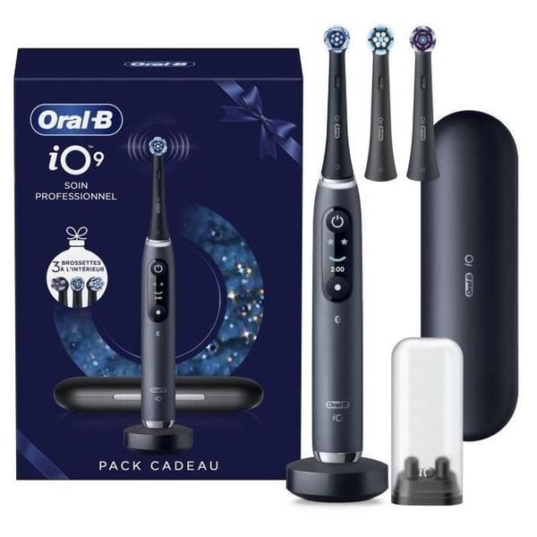 Ansluten eltandborste - ORAL-B -iO 9 XMAS Edition - Svart - Oscillerande-rotationsrörelse