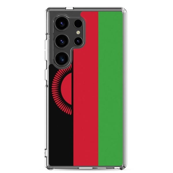 Mobilskal – Malawi Flagga – Kompatibel med Samsung Galaxy S20 Ultra – Mjukt Fodral – Slitstark och Stötsäker – Pixelforma