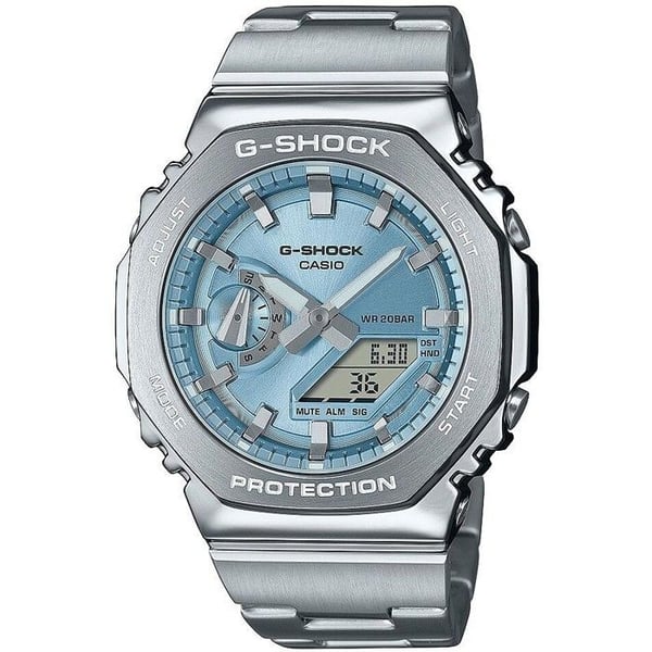 Casio GM-2110D-2AER en storlek unik SILVER Stål Unisex GM-2110D-2AER