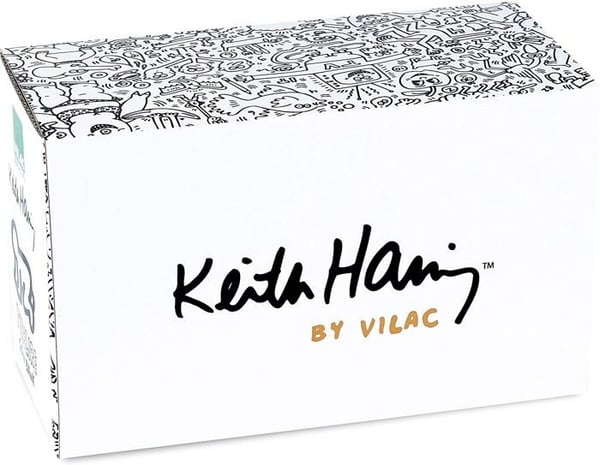 Sparbössa - VILAC - Keith Haring - Massivt trä - Vit och svart - Unisex
