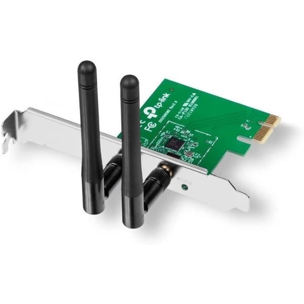 PC-nätverkskort - TP-LINK - PCI Express (PCIe) Adapter - N300 Mbps med lågprofilfäste - Svart - TL-WN881ND