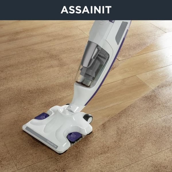 ROWENTA Clean & Steam Revolution Dampvasker, Støvsuger og vasker, Fjerner 99,9 % af bakterier, Velegnet til alle gulve RY7731WH