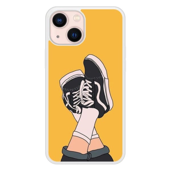 Siliconeförstärkt skal med tryck kompatibel med Apple iPhone 13 Mini Sneakers