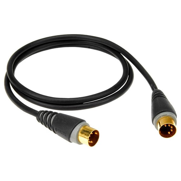 Klotz MIDI-kabel DIN 5-stift hane/hane, 1m MIDI-kabel