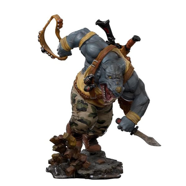 Staty - IRON STUDIOS - Rocksteady BDS - TMNT - Konstskala 1/10 - Flerfärgad - 14 år