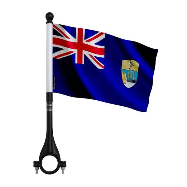 Flagga Cykel Sainte-Hélène, Ascension och Tristan da Cunha i Polyester – 14 x 21 cm – Cykelflagga – 10 stycken