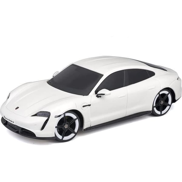 Fjärrstyrd bil - MAISTO - Taycan Turbo S - Skala 1:24 - Vit färg - För vuxna