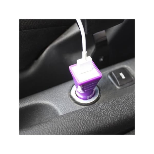 USB-adapter - Lila - 1A - Universell - Cigarettändare