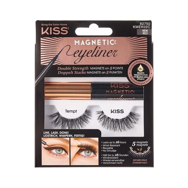 Magnetisk Eyeliner - KISS - TEMPT - 5 Magneter - Enkel Applicering - Återanvändbara Fransar